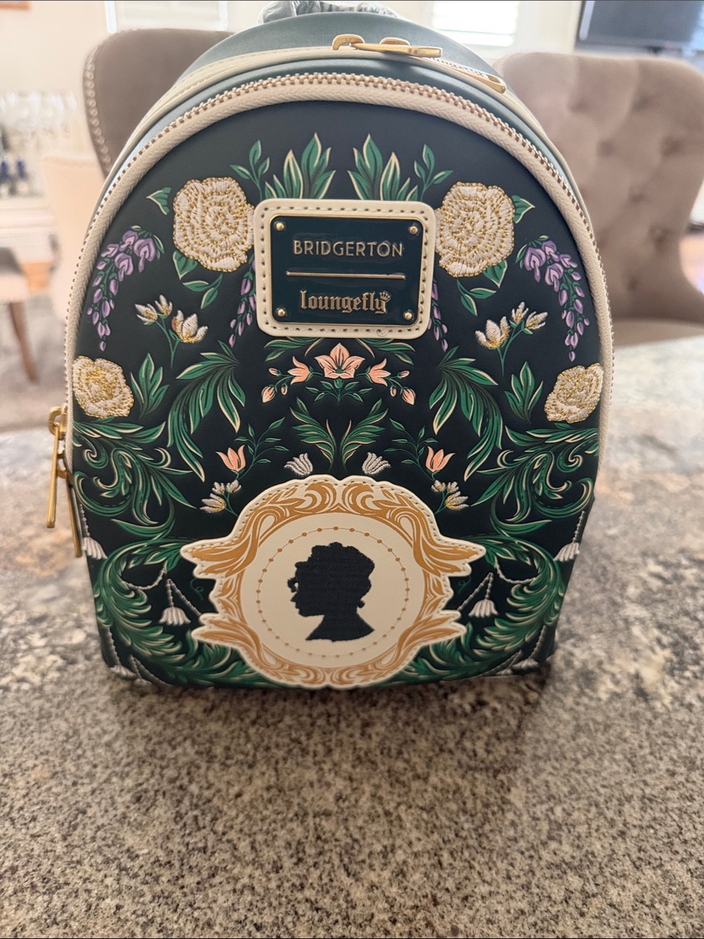 Bridgerton Silhouette Floral Mini Backpack